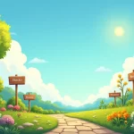 Ilustração de um jardim, com plantas representando diferentes classes de ativos financeiros.